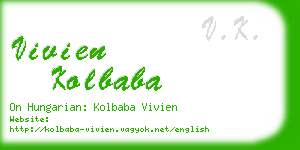 vivien kolbaba business card